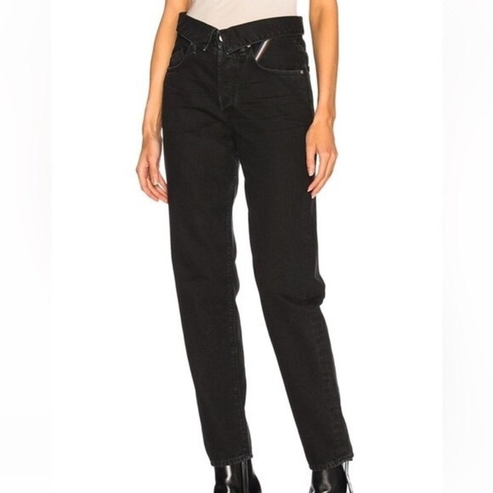 Jean Atelier High Rise Flip Jeans in Black Size 25